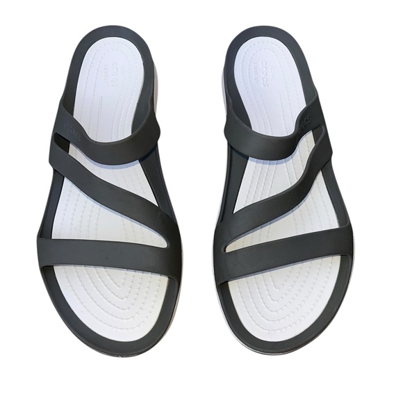 CROCS Shoes - Crocs Swiftwater Sandal, Grey/White, Women’s Sz 10
